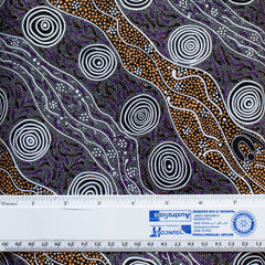 BUSH CAMP PURPLE by Aboriginal Artist AUDREY NAPANANGKA