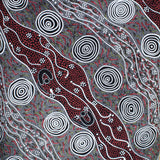 BUSH CAMP RED by Aboriginal Artist AUDREY NAPANANGKA
