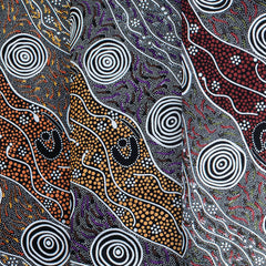 BUSH CAMP PURPLE by Aboriginal Artist AUDREY NAPANANGKA