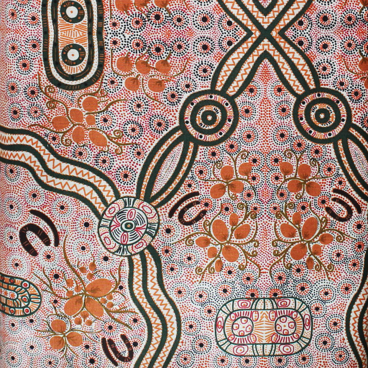 BUSH FOOD ECRU by Aboriginal Artist CINDY WALLACE