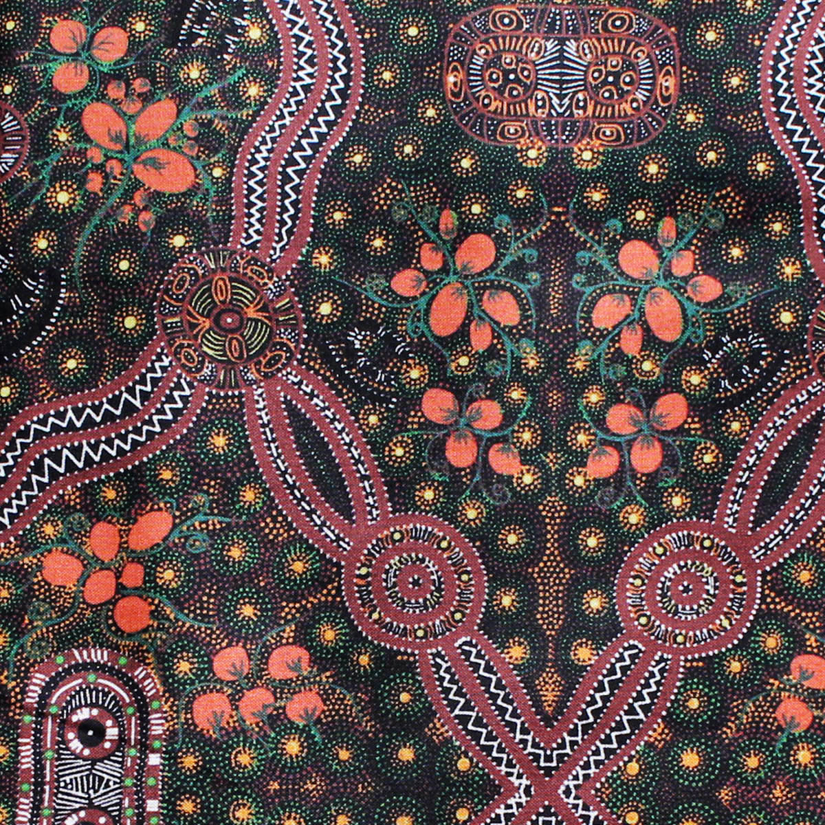 BUSH FOOD GREEN by Aboriginal Artist CINDY WALLACE