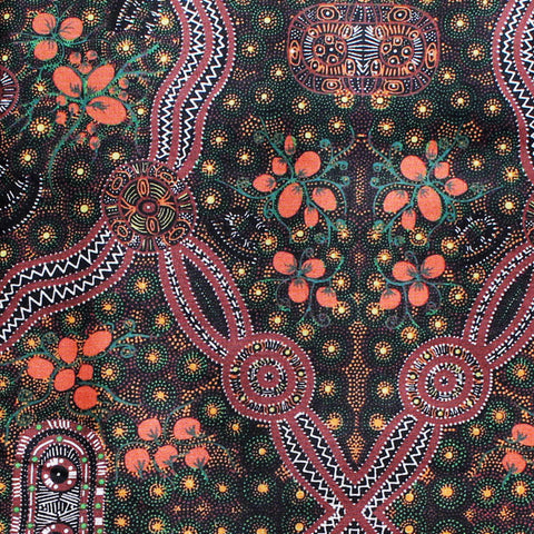 BUSH FOOD GREEN by Aboriginal Artist CINDY WALLACE