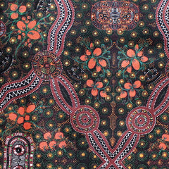 BUSH FOOD GREEN by Aboriginal Artist CINDY WALLACE