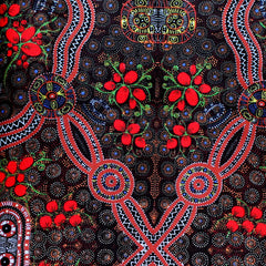 BUSH FOOD RED by Aboriginal Artist CINDY WALLACE