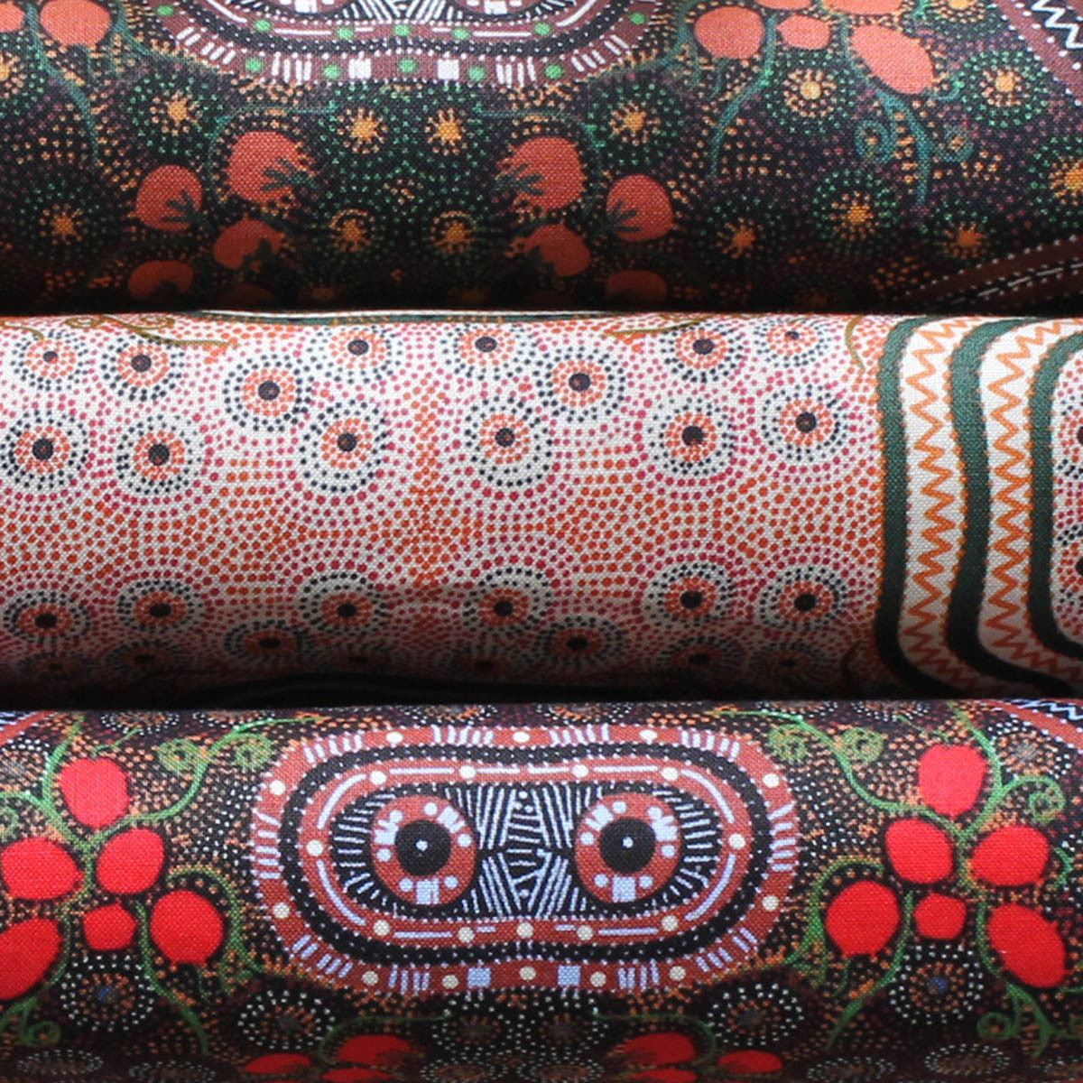 BUSH FOOD ECRU by Aboriginal Artist CINDY WALLACE