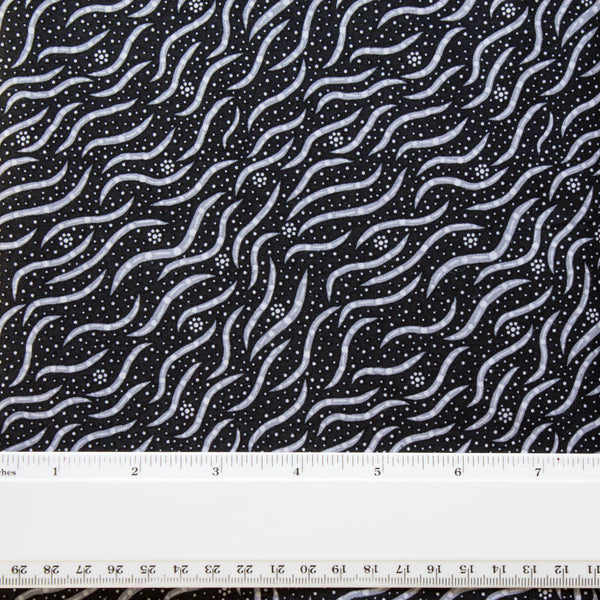 BUSH MEDICINE 2 BLACK by Aboriginal Artist Narelle Kitson