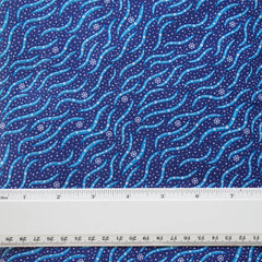 BUSH MEDICINE 2 BLUE by Aboriginal Artist Narelle Kitson