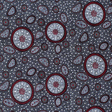 BUSH ONIONS & WILD FLOWERS BLACK by Aboriginal Artist JANE DOOLAN