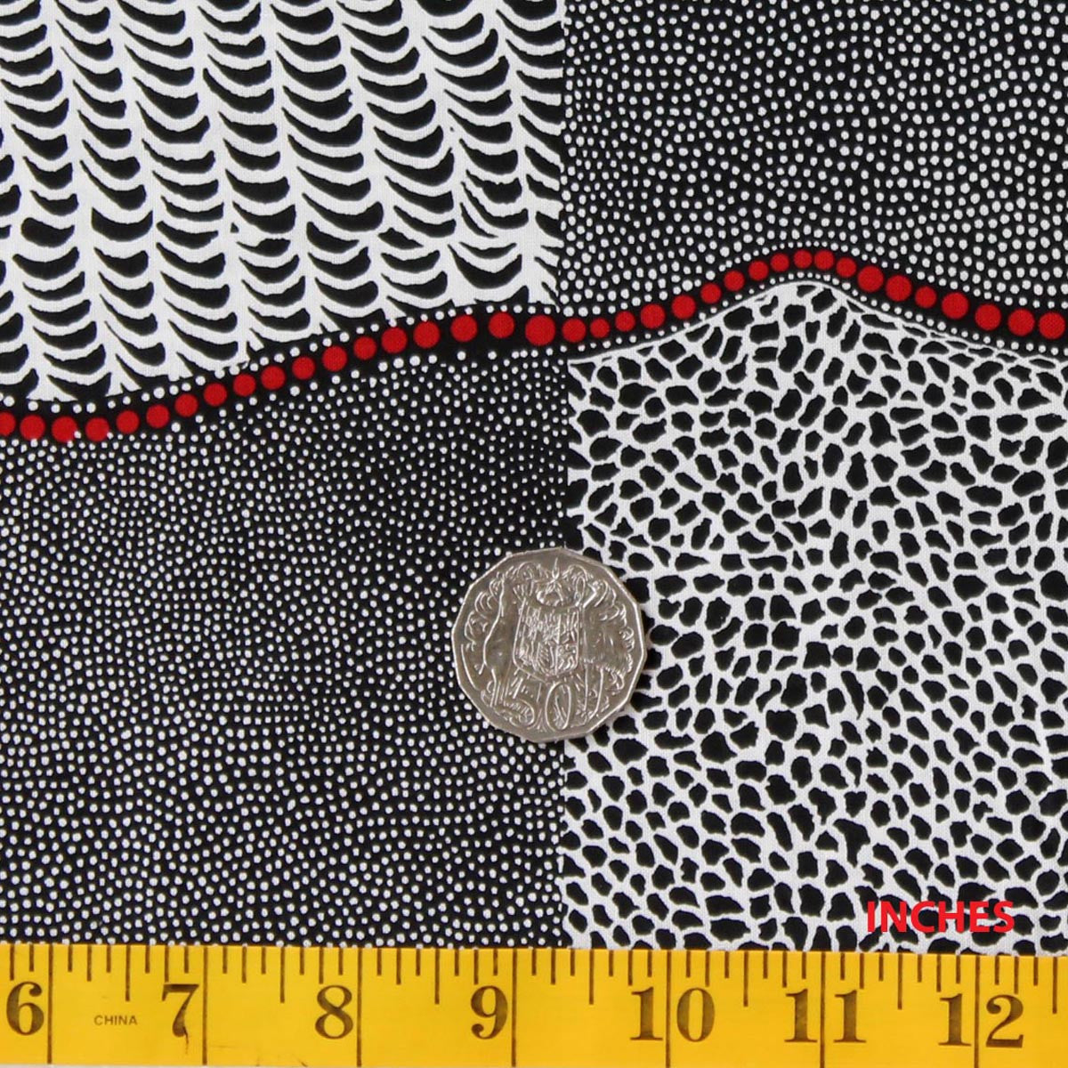 BUSH ONION DREAMING BLACK  by Aboriginal Artist JANE HUDSON