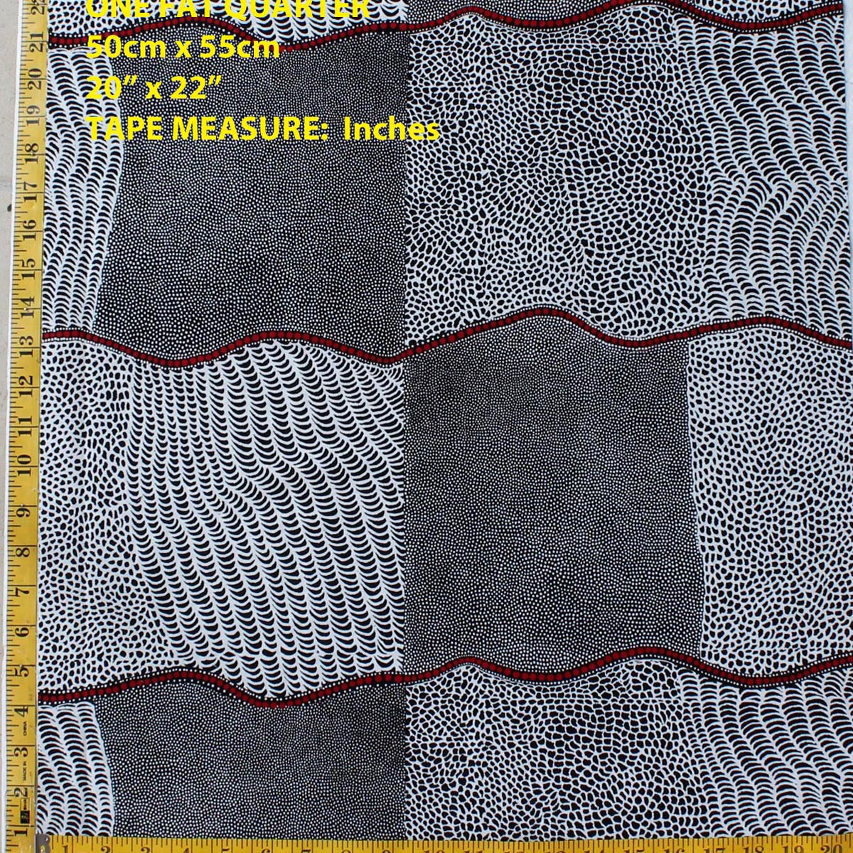 BUSH ONION DREAMING BLACK  by Aboriginal Artist JANE HUDSON