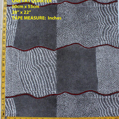 BUSH ONION DREAMING BLACK  by Aboriginal Artist JANE HUDSON