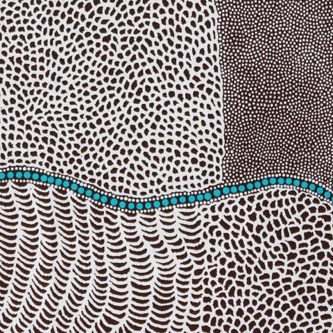 BUSH ONION DREAMING BROWN  by Aboriginal Artist JANE HUDSON