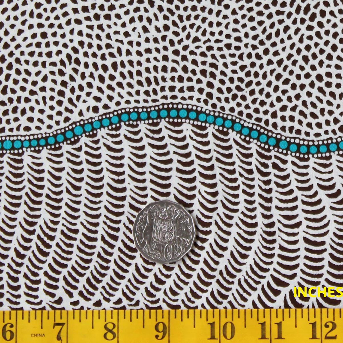 BUSH ONION DREAMING BROWN  by Aboriginal Artist JANE HUDSON