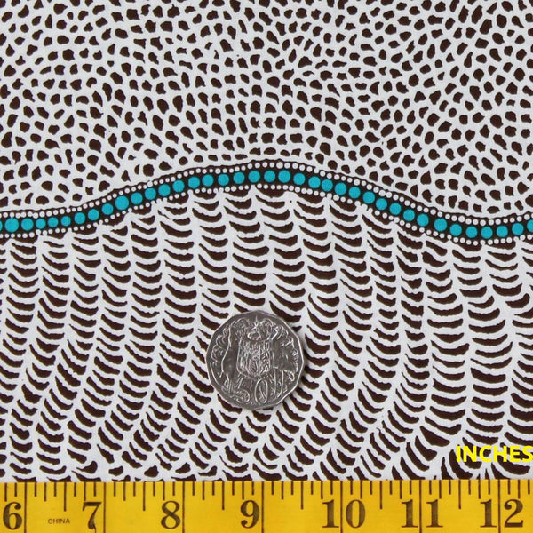 BUSH ONION DREAMING BROWN  by Aboriginal Artist JANE HUDSON