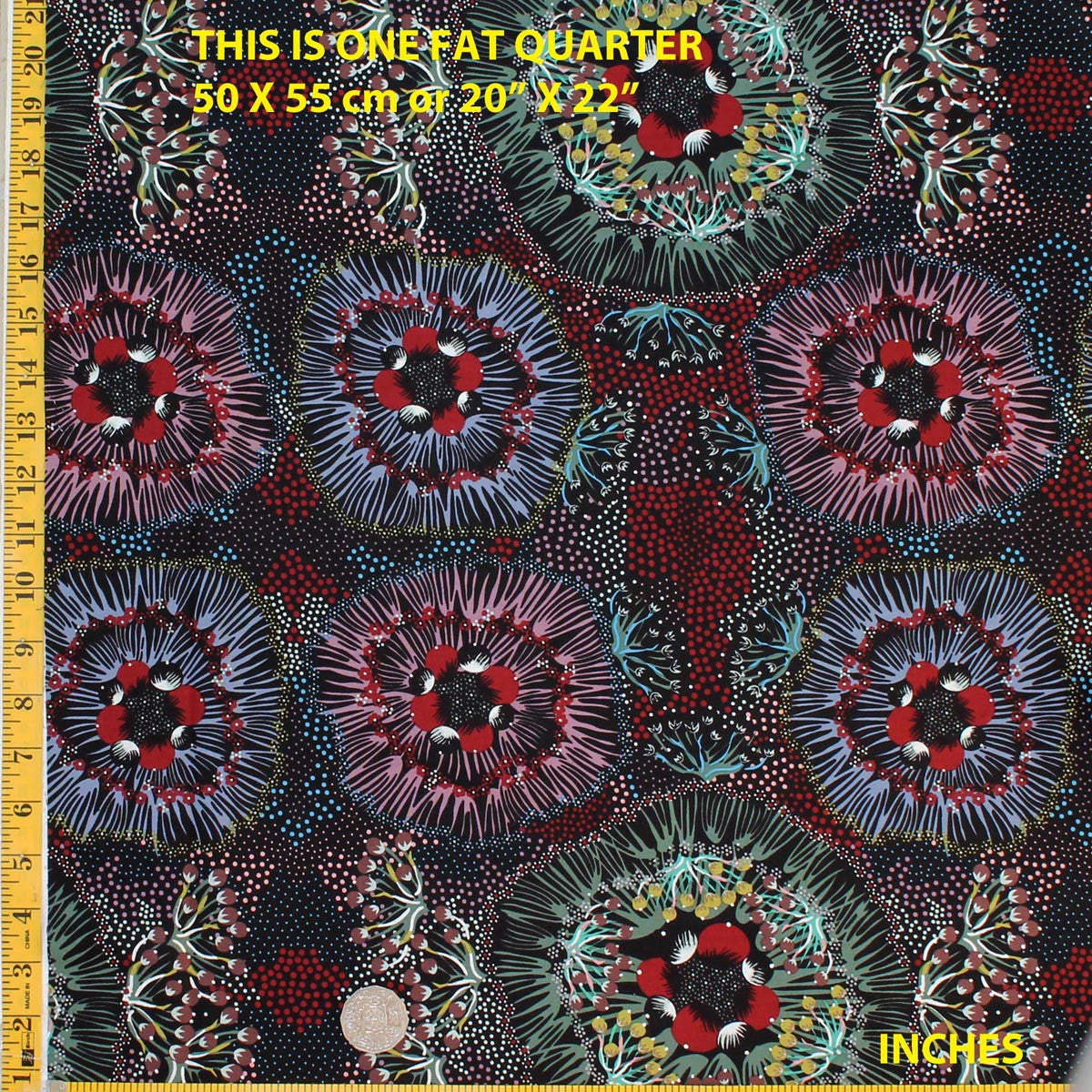 BUSH PLUM BLACK by Australian Aboriginal Artist Polly Naparulla Wheeler