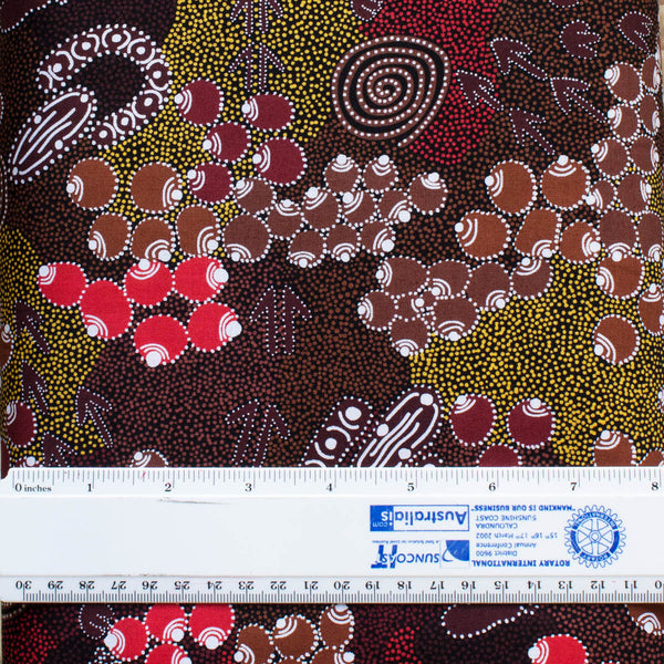 BUSH PLUM DREAMING BROWN - by Juliette Nakamarra Morris
