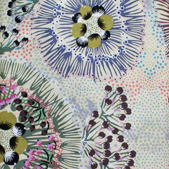 BUSH PLUM ECRU by Australian Aboriginal Artist Polly Naparulla Wheeler