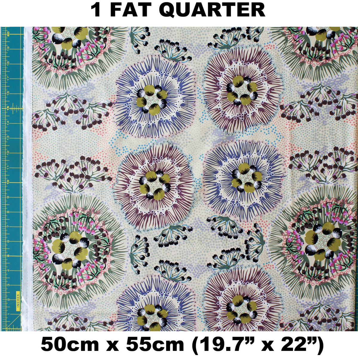 BUSH PLUM ECRU by Australian Aboriginal Artist Polly Naparulla Wheeler