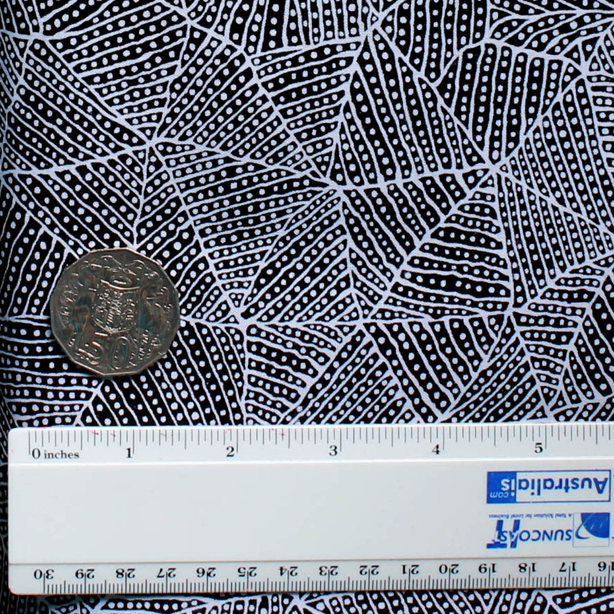 BUSH PLUM & WATERHOLE BLACK by Aboriginal Artist JUNE BIRD