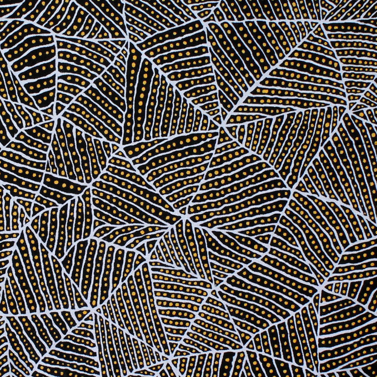 BUSH PLUM & WATERHOLE GOLD by Aboriginal Artist JUNE BIRD