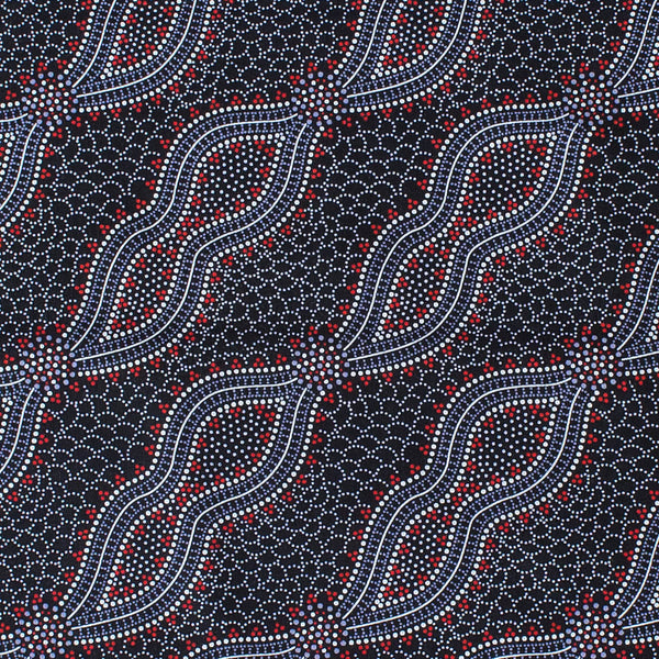 BUSH SPINIFEX BLACK by Aboriginal Artist Geraldine Riley