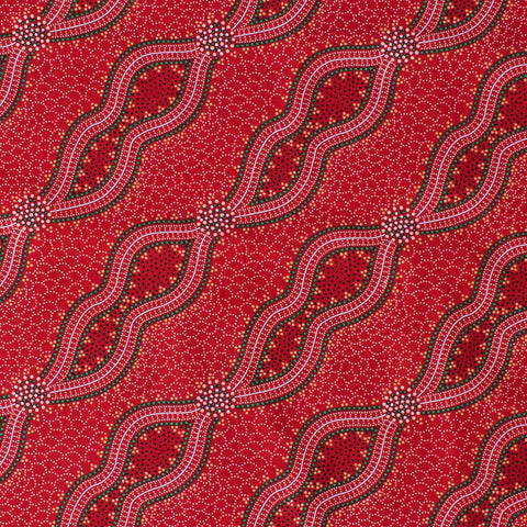 BUSH SPINIFEX RED by Aboriginal Artist Geraldine Riley