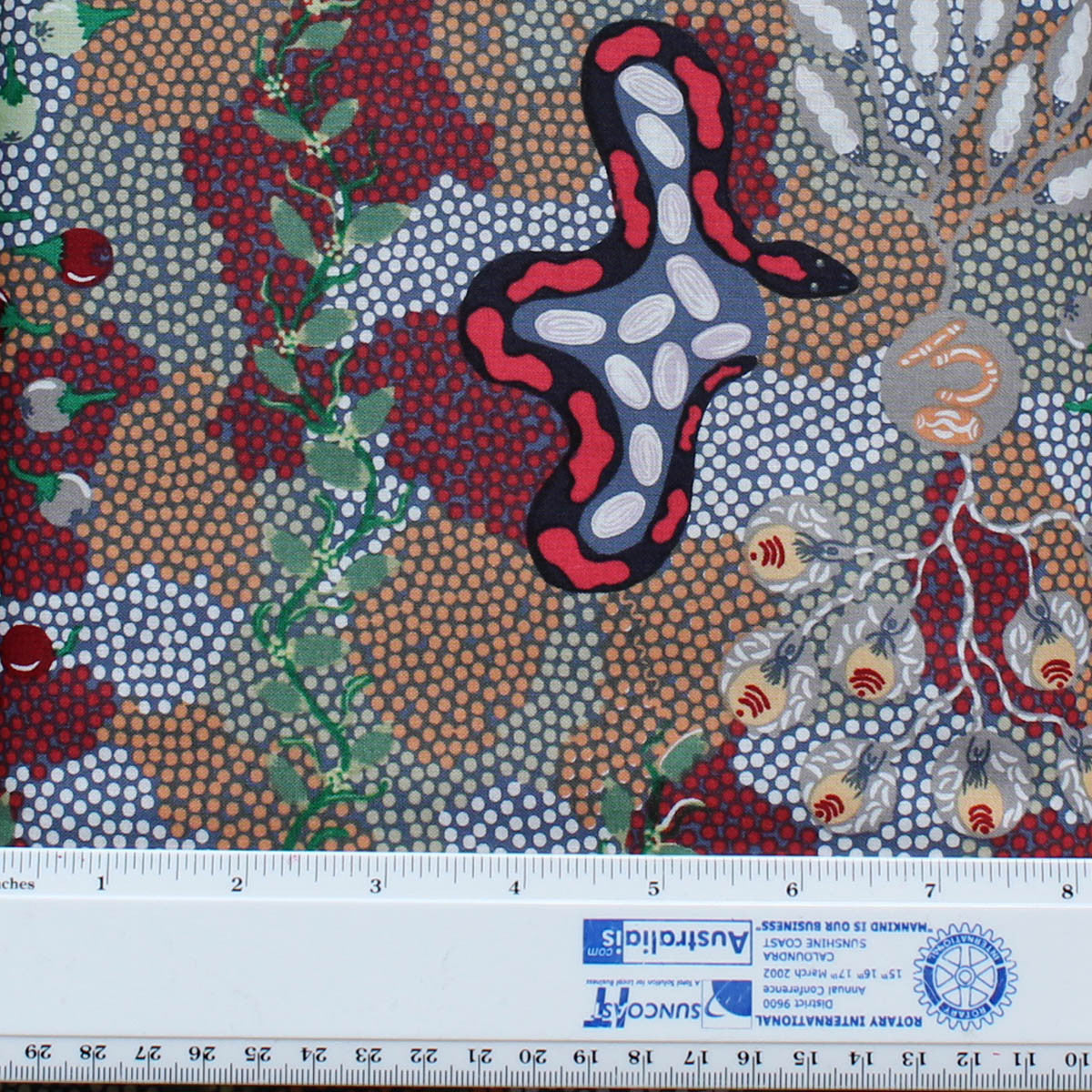 BUSH TUCKER DREAMING GREY** by Aboriginal Artist AUDREY NAPANANGKA