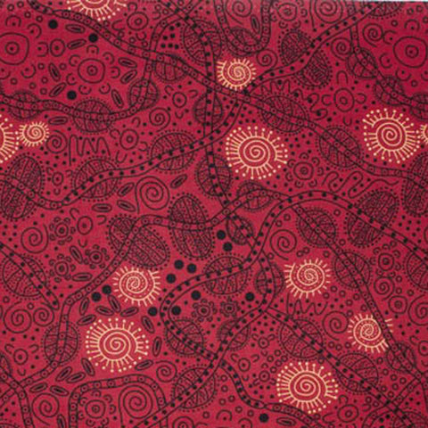 BUSH TUCKER RED by Aboriginal Artist JUNE SMITH