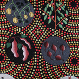 BUSH TUCKER WITH WILD FIG BLACK by Aboriginal Artist NATASHA STUART