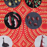 BUSH TUCKER WITH WILD FIG RED by Aboriginal Artist NATASHA STUART