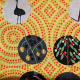 BUSH TUCKER WITH WILD FIG YELLOW by Aboriginal Artist NATASHA STUART