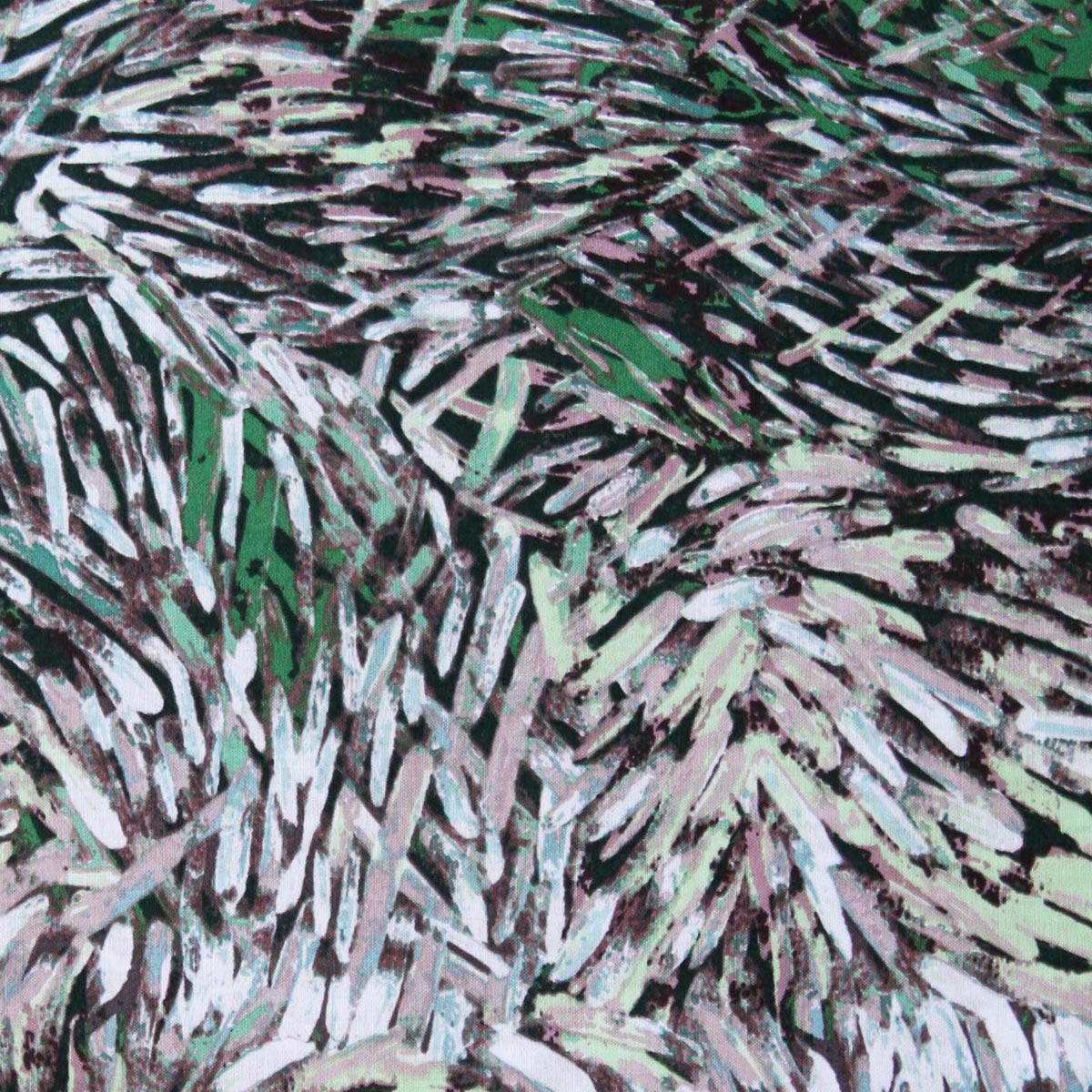 BUSH YAM GREEN by Aboriginal Artist JEANNIE PITIJARA