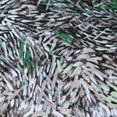 BUSH YAM GREEN by Aboriginal Artist JEANNIE PITIJARA