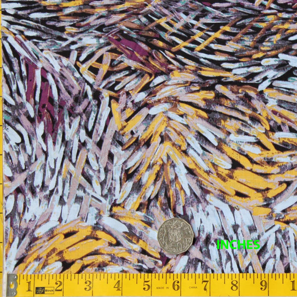 BUSH YAM PURPLE by Aboriginal Artist JEANNIE PITIJARA