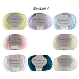 BAMBINI 4 -100% Australian Wool 4ply/Sport - 50g / 200m  CHOOSE COLOUR