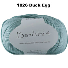 BAMBINI 4 -100% Australian Wool 4ply/Sport - 50g / 200m  CHOOSE COLOUR