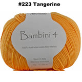 BAMBINI 4 -100% Australian Wool 4ply/Sport - 50g / 200m  CHOOSE COLOUR
