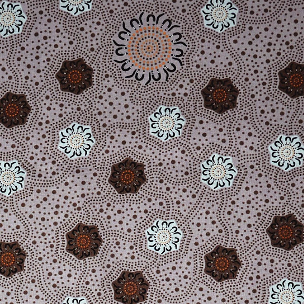 CAMPING GROUND ECRU by Aboriginal Artist Charlie Egan