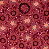 CAMPING GROUND BURGUNDY by Aboriginal Artist Charlie Egan
