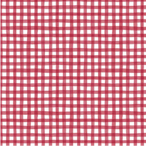 PB/ Homemade Happiness 100% Cotton - Checks Red