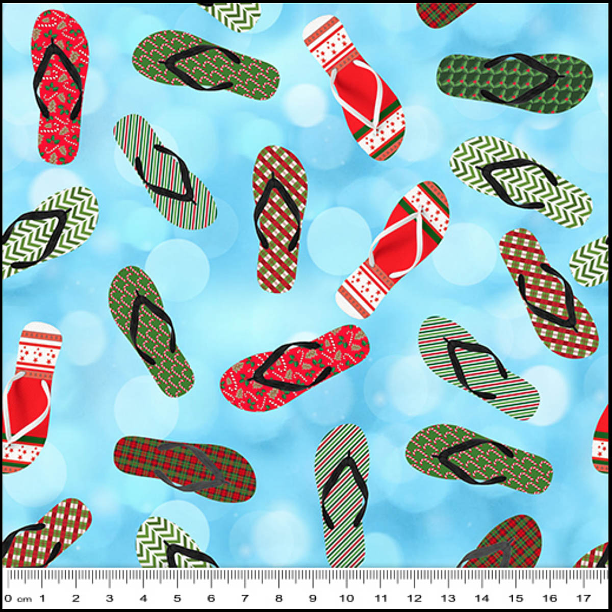 KK/CO THONGS BLUE  - Christmas in Oz Collection by K&K