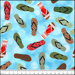 KK/CO THONGS BLUE  - Christmas in Oz Collection by K&K