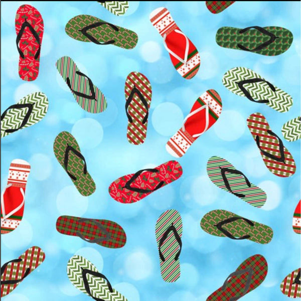 KK/CO THONGS BLUE  - Christmas in Oz Collection by K&K