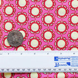 EB/FC CIRCLE FLOWERS Pink/Yellow/Green - Flower Child Collection by Rosalie Quinlan