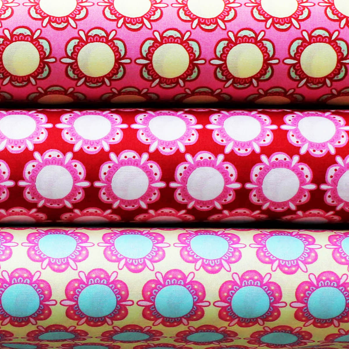 EB/FC CIRCLE FLOWERS Yel/Pink/Blue - Flower Child