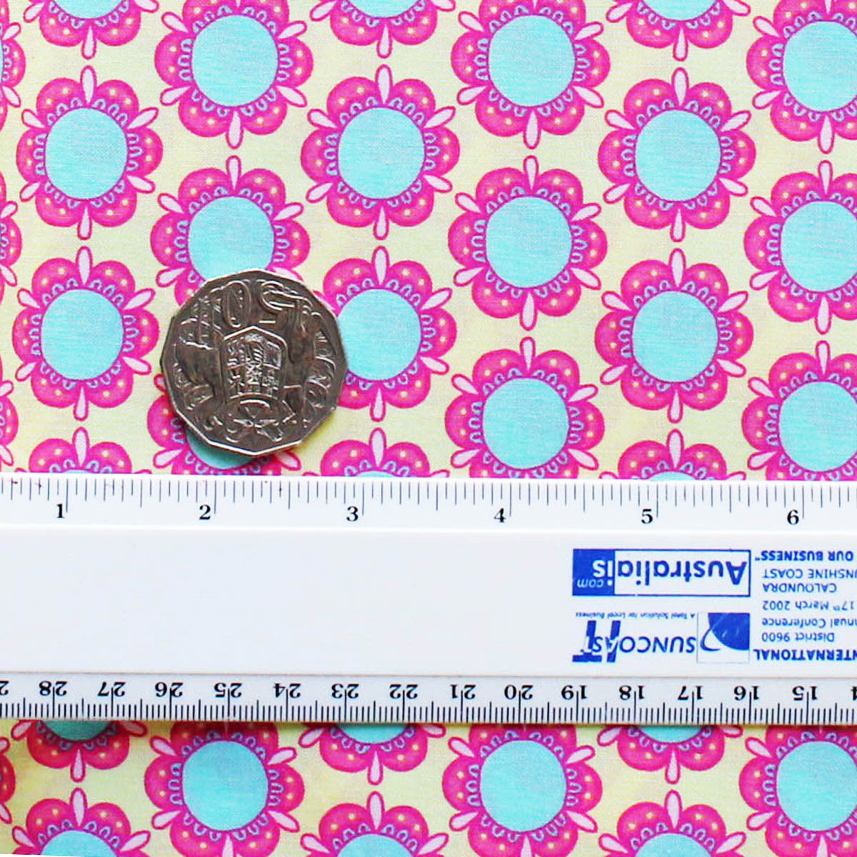 EB/FC CIRCLE FLOWERS Yel/Pink/Blue - Flower Child