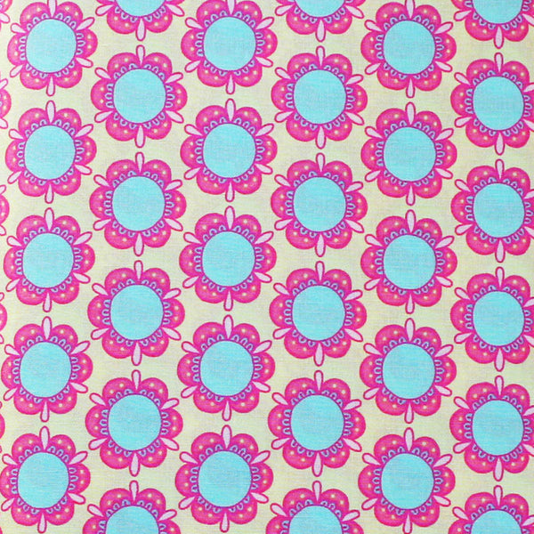 EB/FC CIRCLE FLOWERS Yel/Pink/Blue - Flower Child