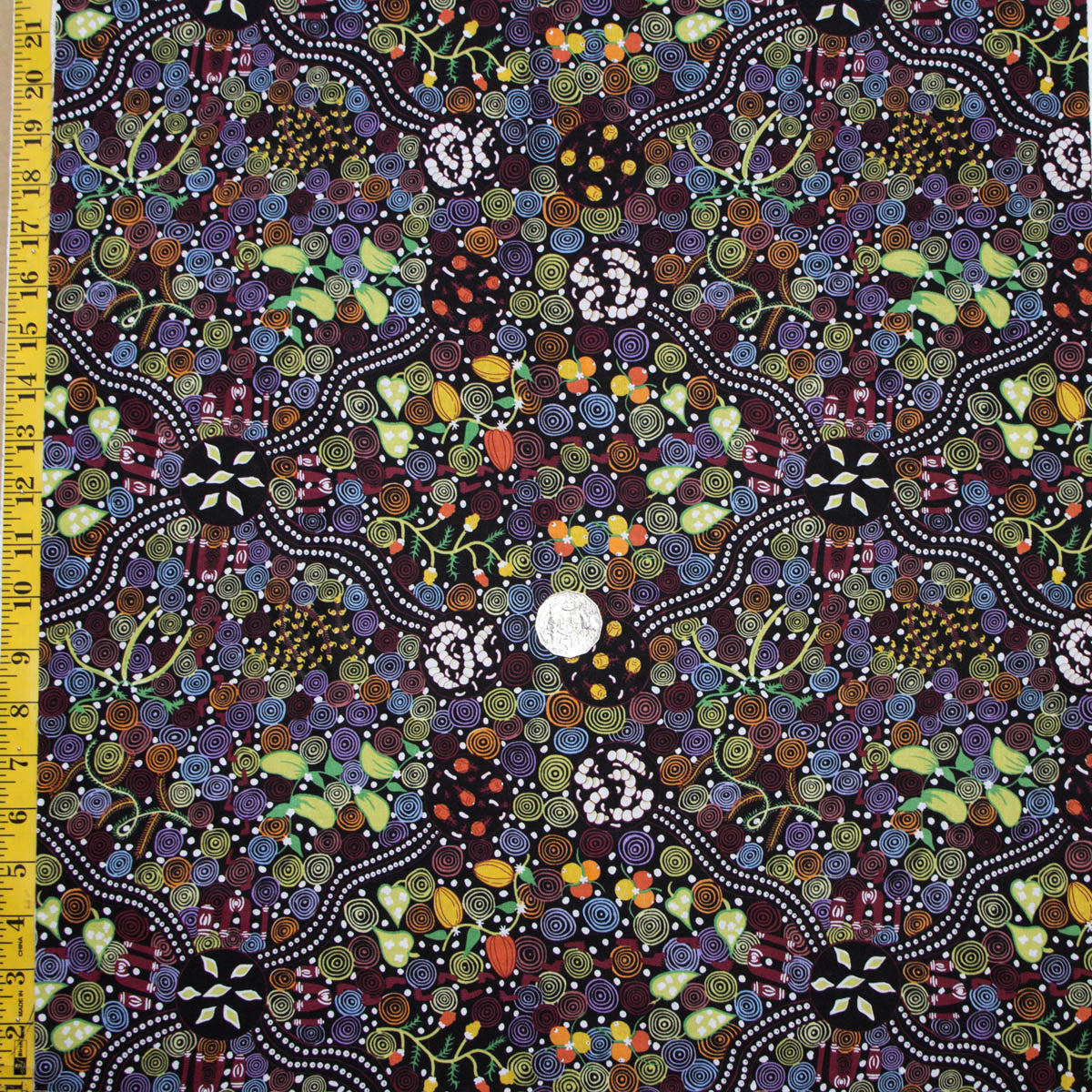 CORROBOREE BLACK by Australian Aboriginal Artist  DONNA MC NAMARA