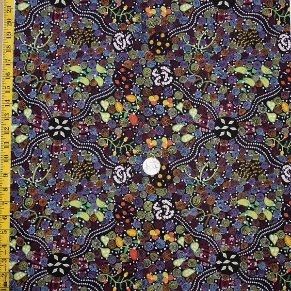 CORROBOREE BLACK by Australian Aboriginal Artist  DONNA MC NAMARA