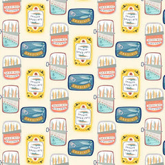 D/COAST -  SARDINE TINS -  by Devonstone (Australia)- 100% Cotton